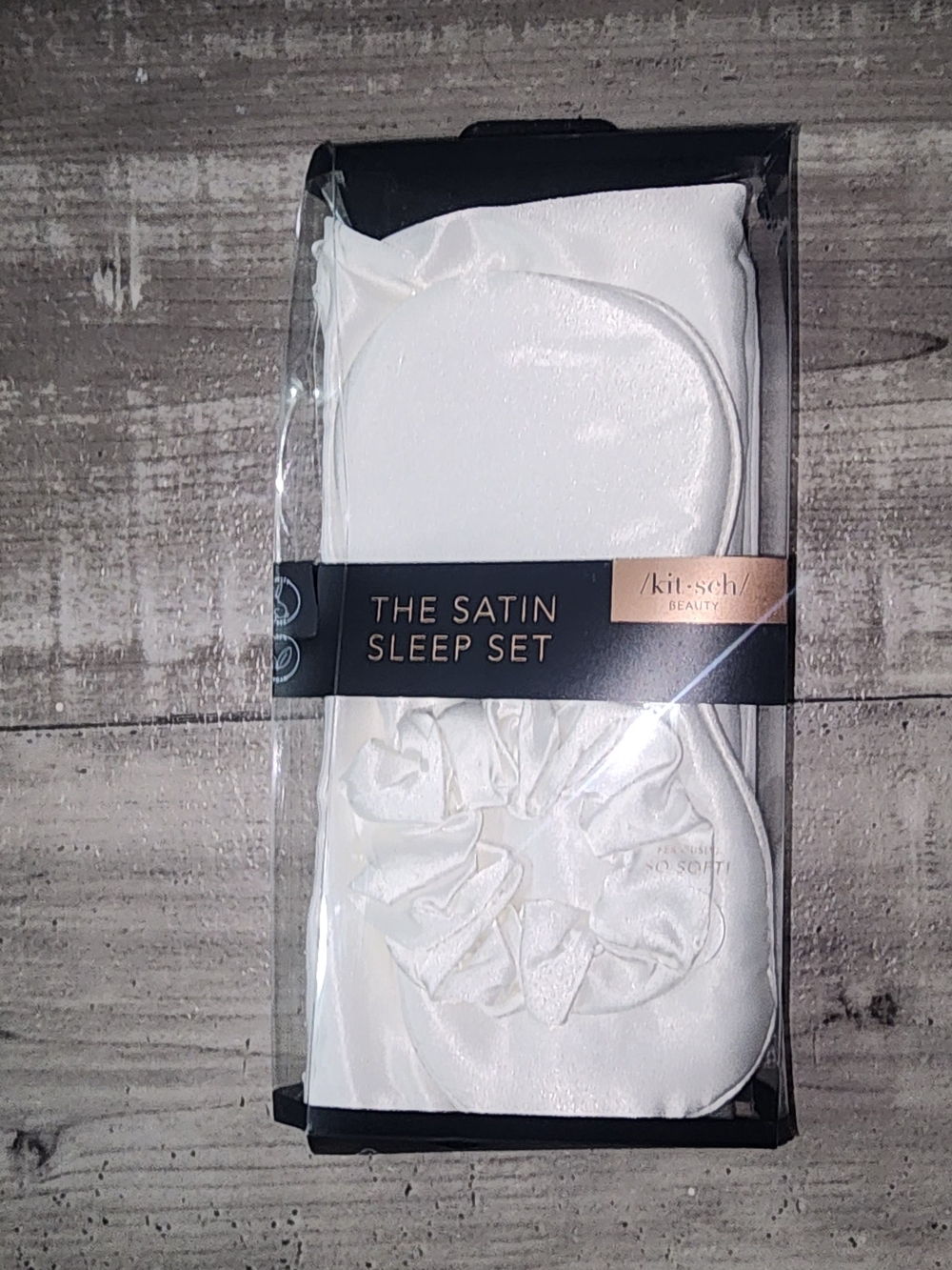 Kitsch Satin Sleep Set - White